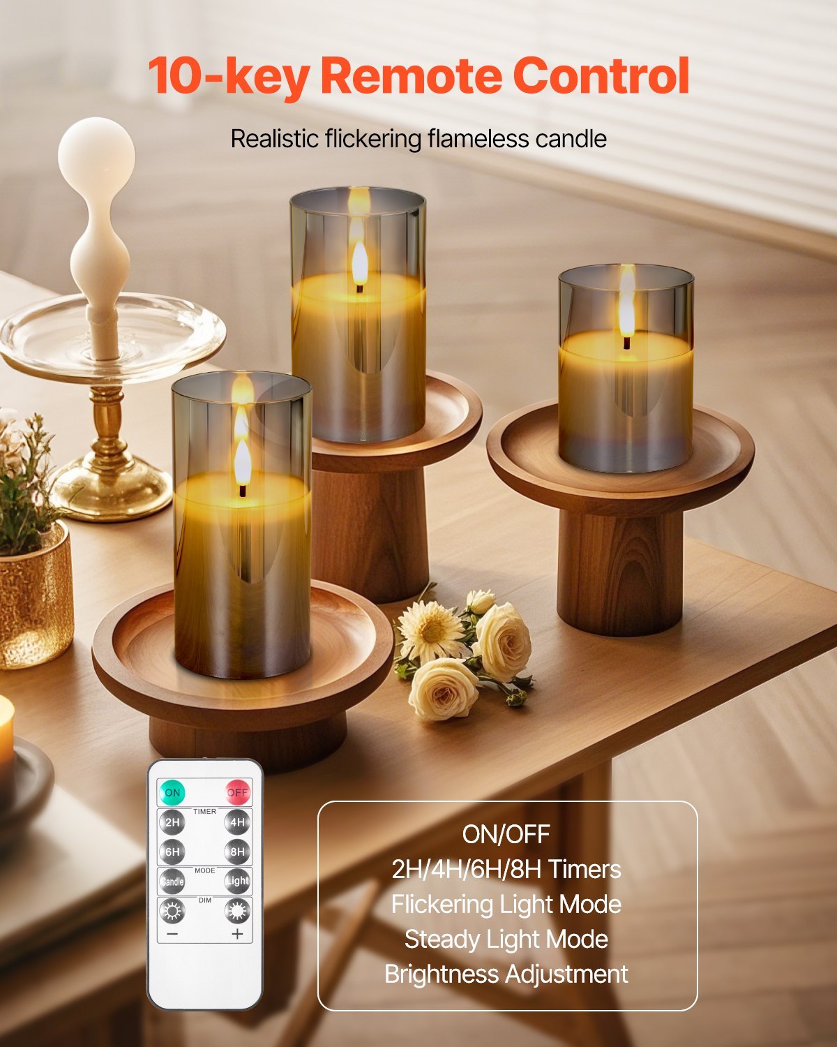 Flameless LED Candles 3 Pack Battery Operated Candles