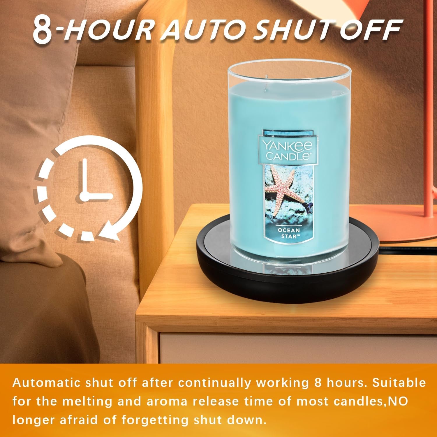 2PCS Smart Candle Warmer for Large Jar, Coffee Mug Warmers, with Gravity Switch Auto Shut-On/Off, Safely and Evenly Release the Aroma, Keep the Drink Warmth, a Thoughtful Gifts