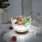 Aromatherapy Night Light No Fire Aromatherapy Mineral Stone Crystal Table Lamp