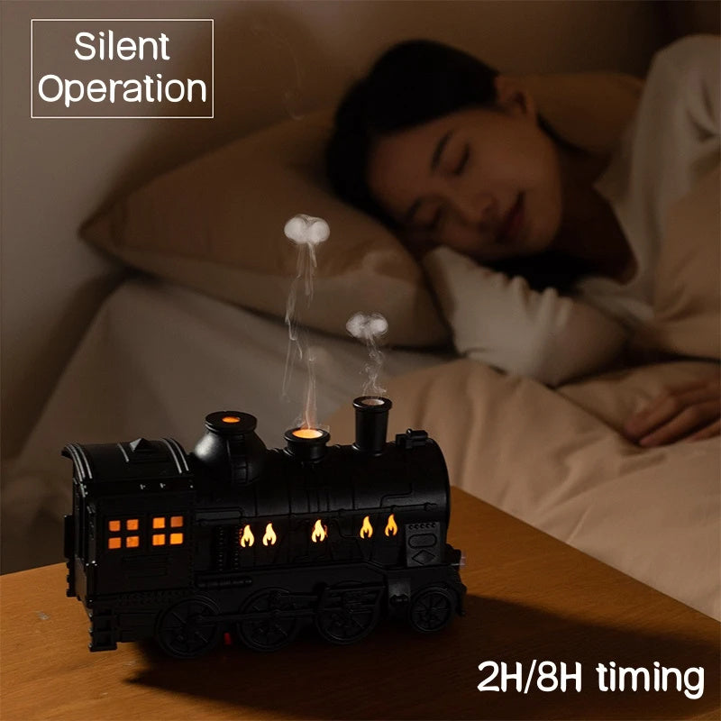 Train Shape Aromatherapy Diffuser Desktop Essential Oils Difusor Smoke