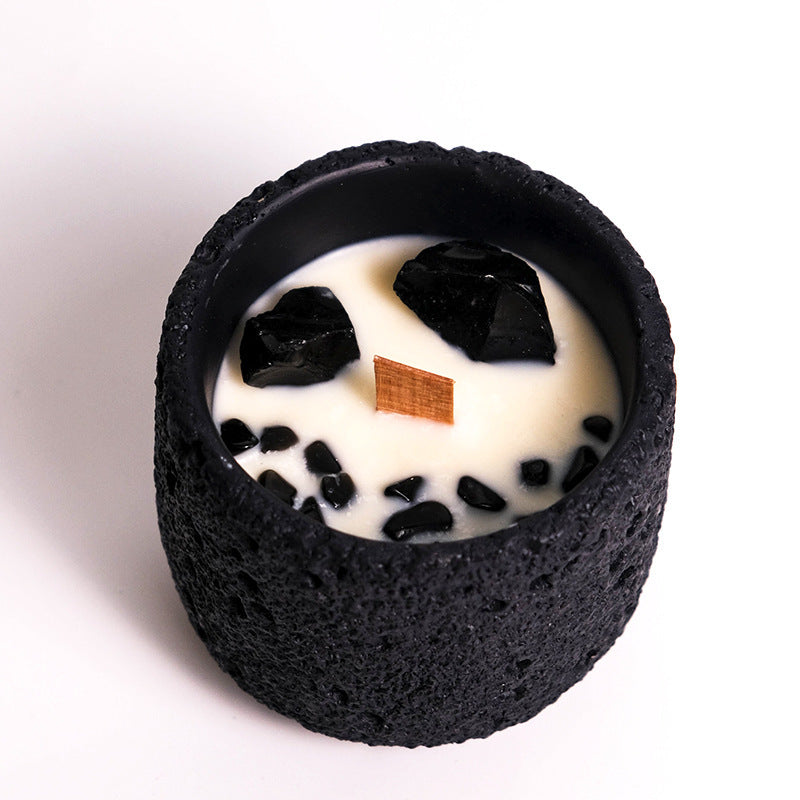 Crystal Stone Cement Aromatherapy Candle Niche High Sense Gift