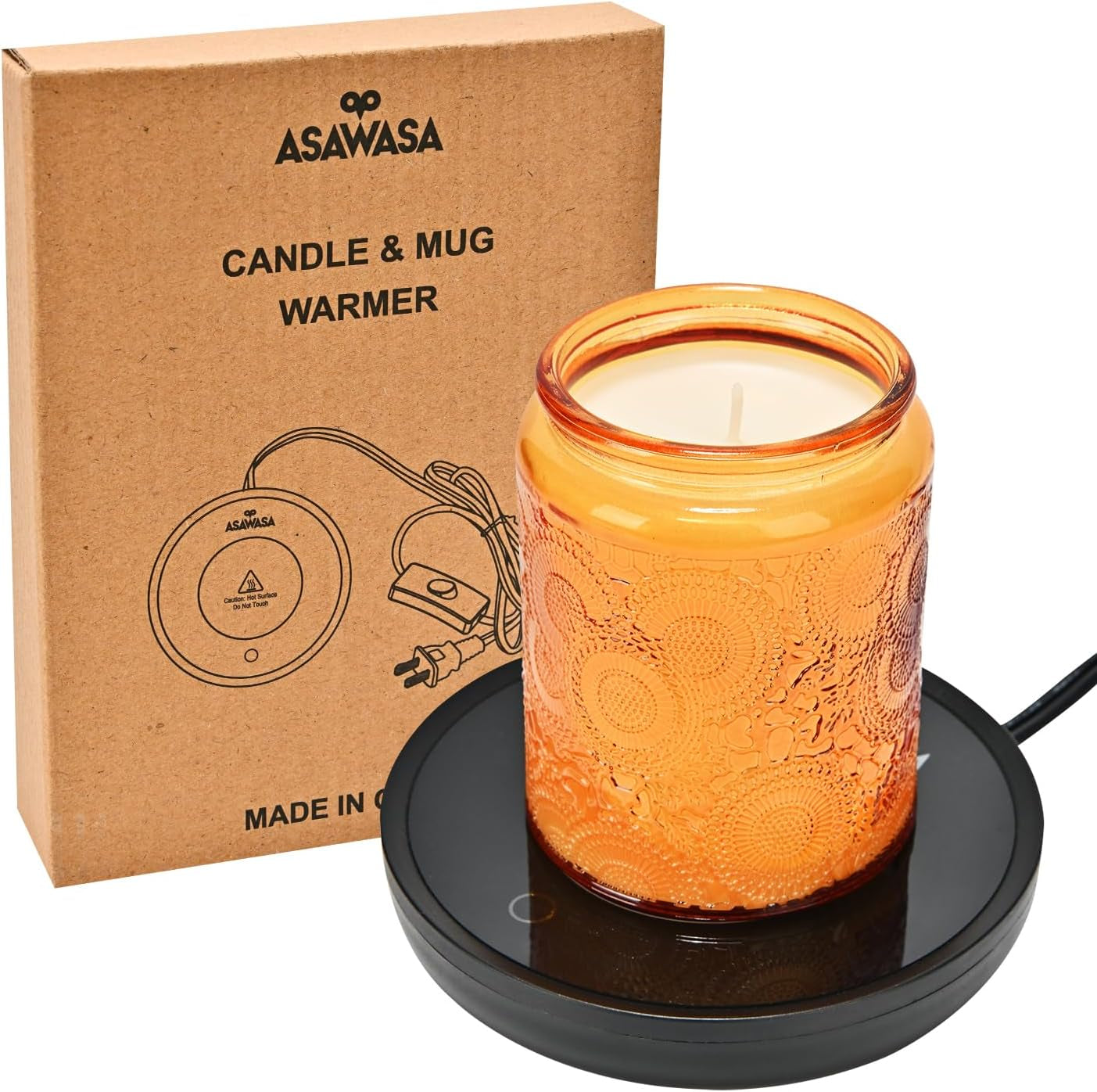 2PCS Smart Candle Warmer for Large Jar, Coffee Mug Warmers, with Gravity Switch Auto Shut-On/Off, Safely and Evenly Release the Aroma, Keep the Drink Warmth, a Thoughtful Gifts