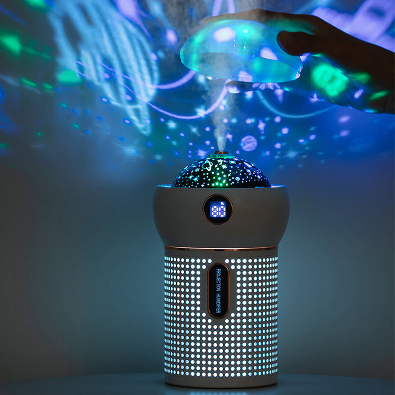 New Projection Night Light Air Humidifier Aroma Diffuser USB Rechargeable