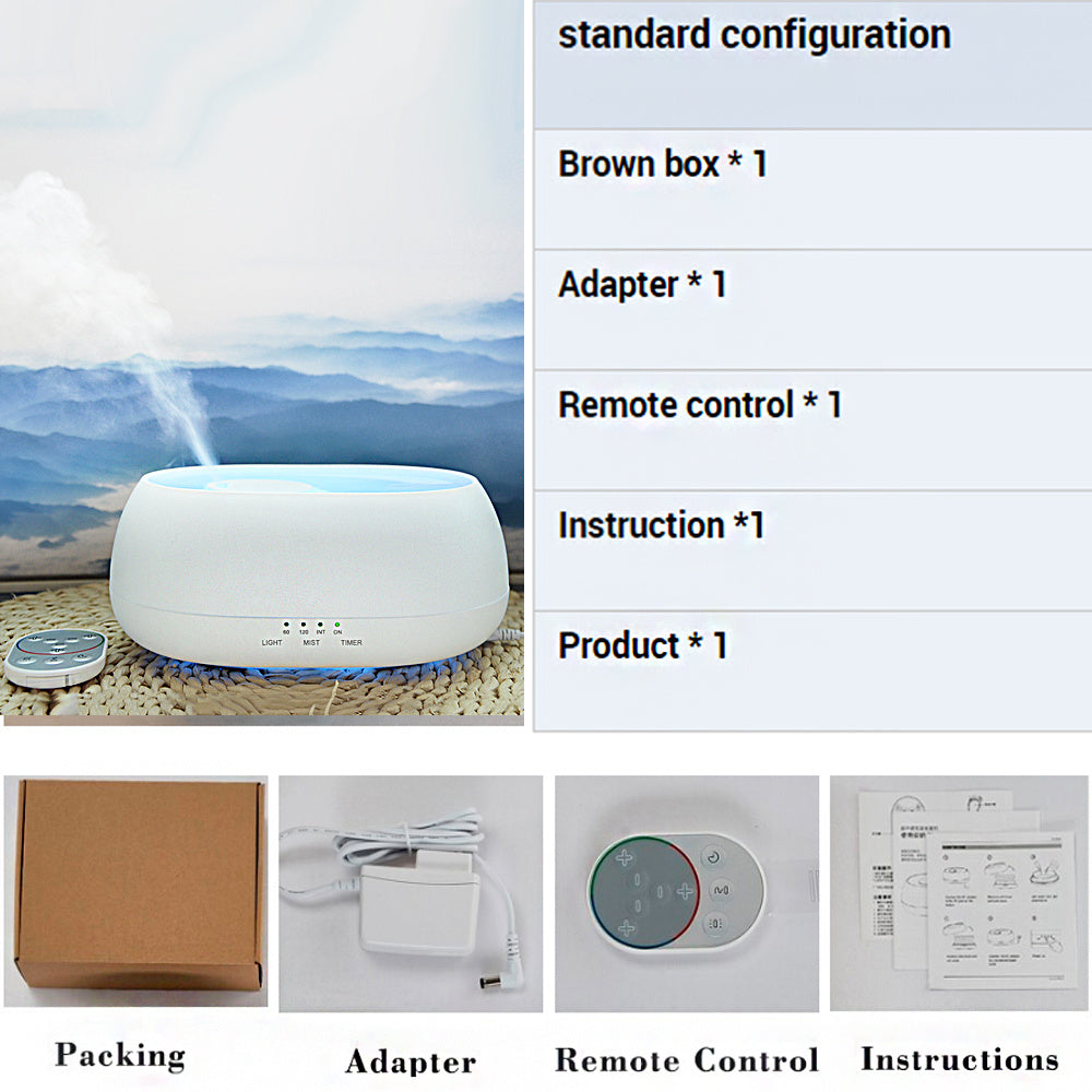 HOMEFISH Aroma Diffuser 500ml Ultrasonic  Diffuser