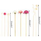 NEW 10PCS Pink Hydrangea Flower Rattan Sticks Fireless Fragrances Reed