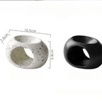 Simple Black Candle Heating Holder Ceramics Essential Oil Reed