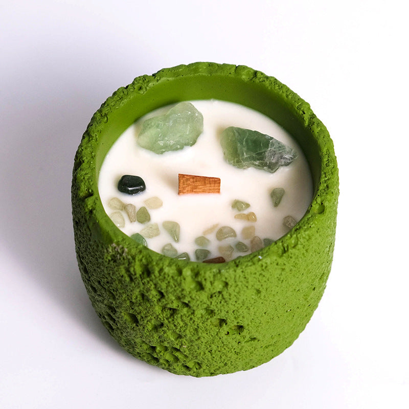 Crystal Stone Cement Aromatherapy Candle Niche High Sense Gift