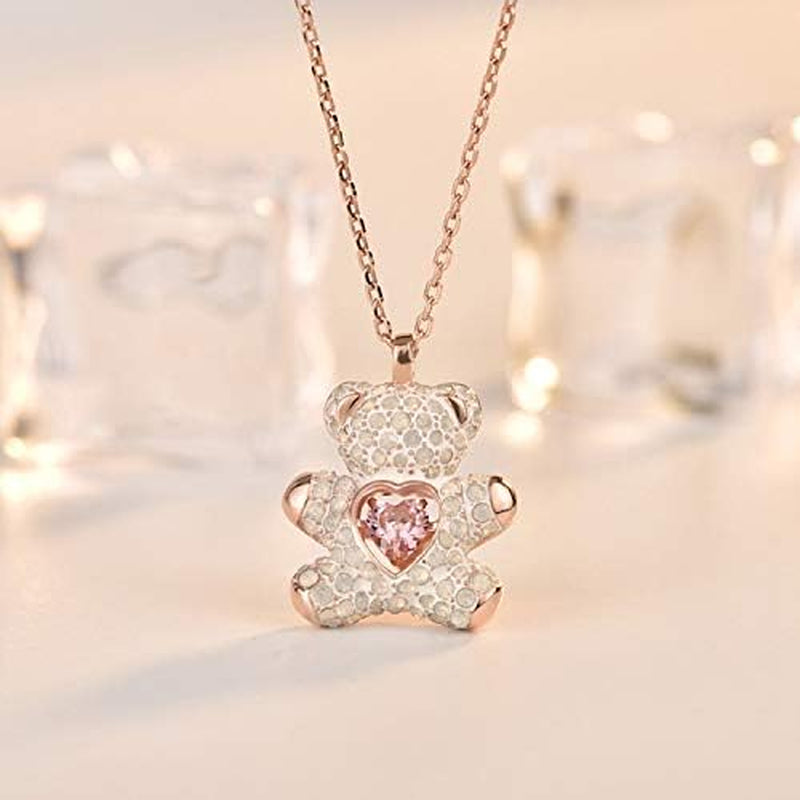 Bath Bomb with Surprise Bear Necklace inside - Skin Moisturizing Natural Ingredients Safe for Kids - Bath Bomb with Bear Jewelry inside for Women
