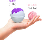Bath Bomb with Surprise Bear Necklace inside - Skin Moisturizing Natural Ingredients Safe for Kids - Bath Bomb with Bear Jewelry inside for Women